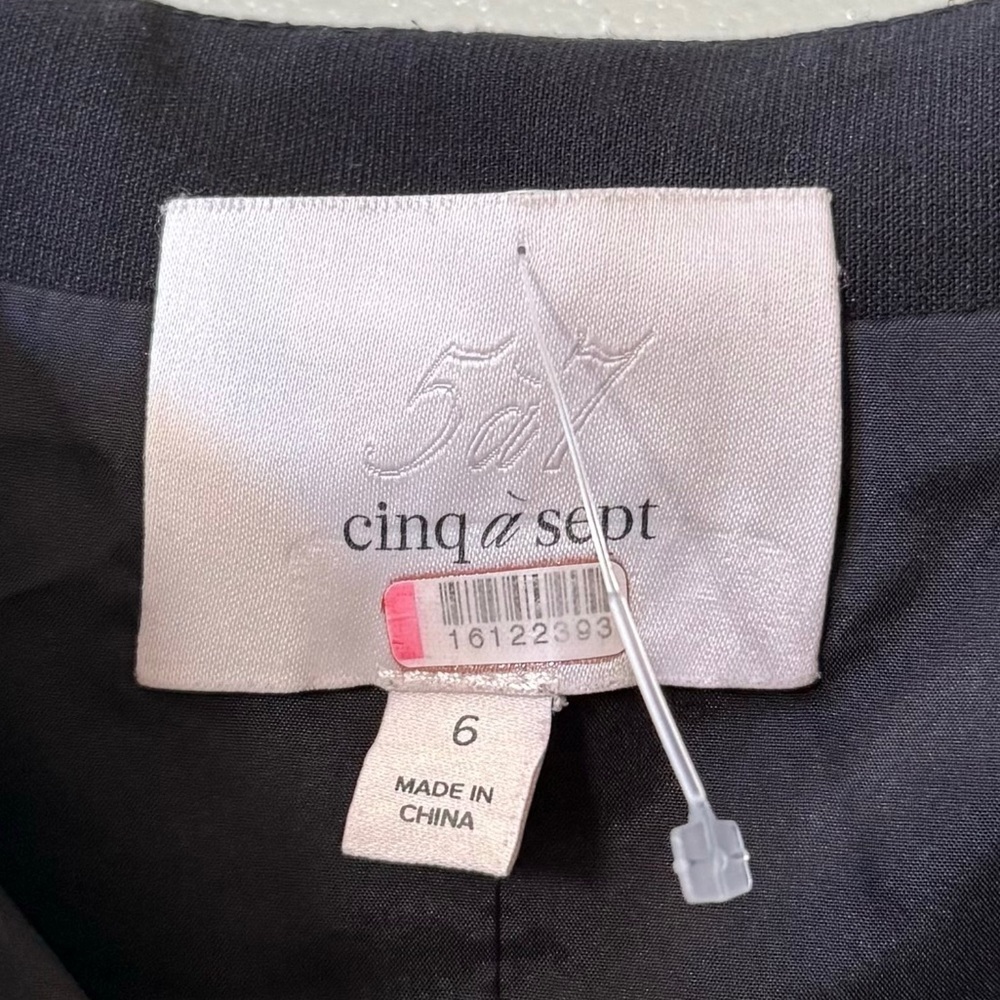 CINQ A SEPT Drina High Low Maxi Dress Black Sz 6 - Picture 6 of 7